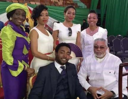 J.J Rawlings with his family