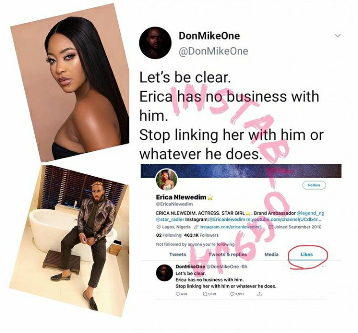 What Erica agrees with her Friends to warn Fans to stop linking her to Kiddwaya