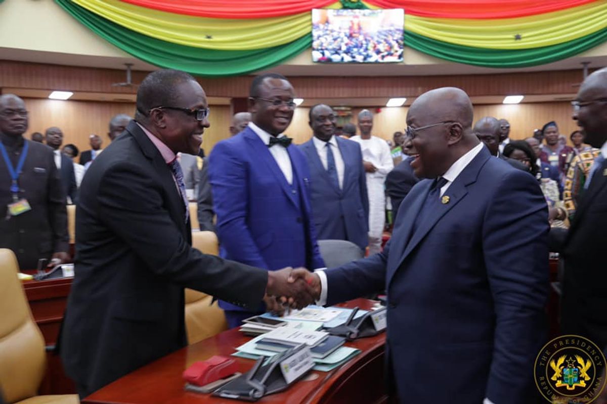 President Akufo-Addo Swallows Bitter Pill And Congratulates NDC’s Alban Bagbin For Winning The Speaker Of Parliament Race