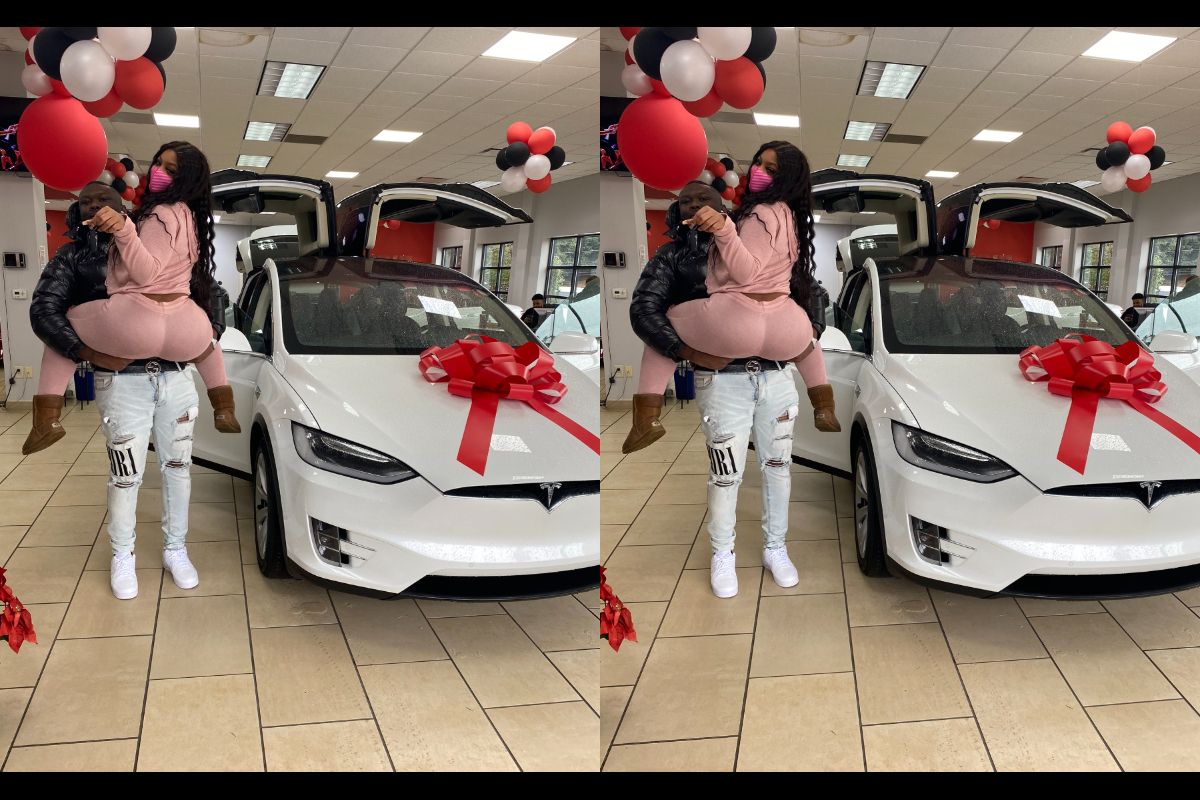 PHOTOS: Beautiful Lady Gets Brand New Tesla Model X As Val’s Day Gift From Her Man