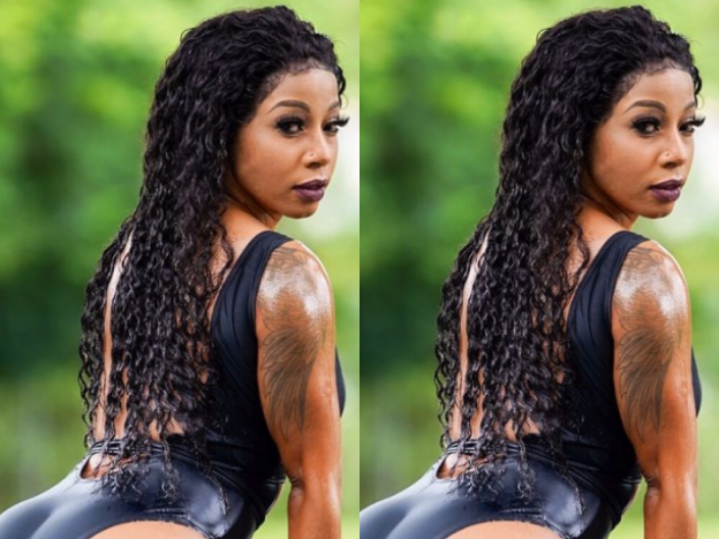 Kelly Khumalo Shows Off Her Huge Back Side In Bikini