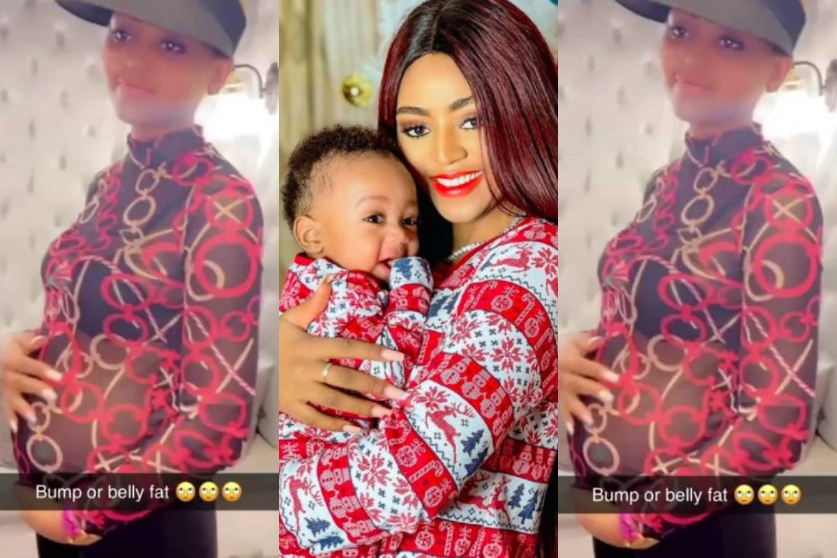 Regina Daniels Allegedly Pregnant Again As She Shows Off Her Fat Belly