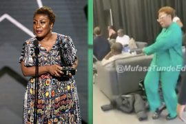 Watch Burna Boy’s Mum Display Her Dancing Skills At Her Son’s Rehearsals (VIDEO)