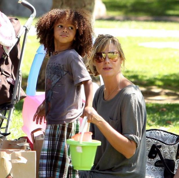 Heidi Klum with Johan Riley Fyodor Taiwo Samuel