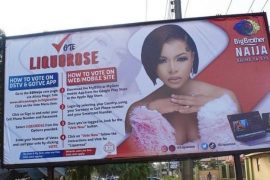BBNaija 2021: Fans Mount Giant Billboard For Liquorose To Campaign For Votes