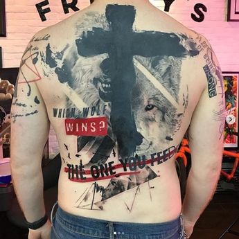 Neil Jones back tattoo