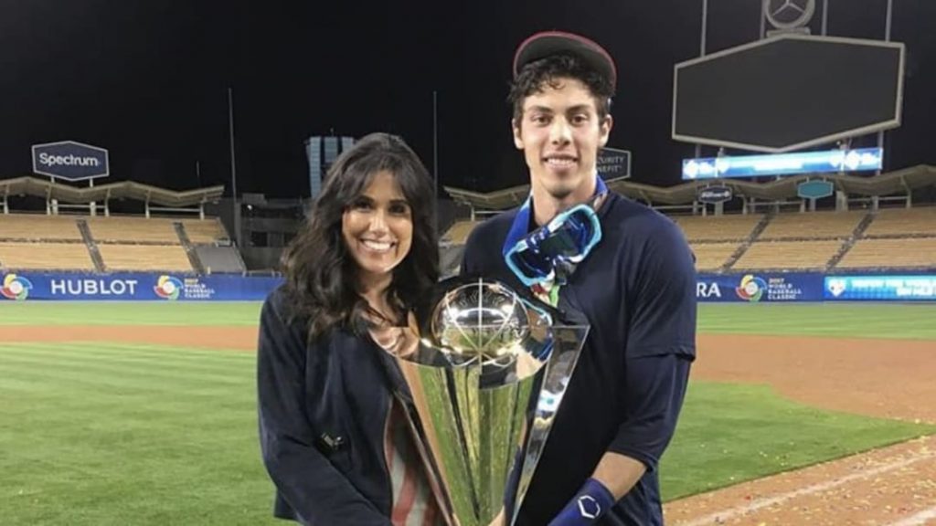 Alecia Yelich and son