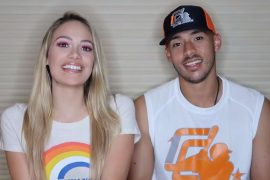 Daniella Rodriguez and Carlos Correa