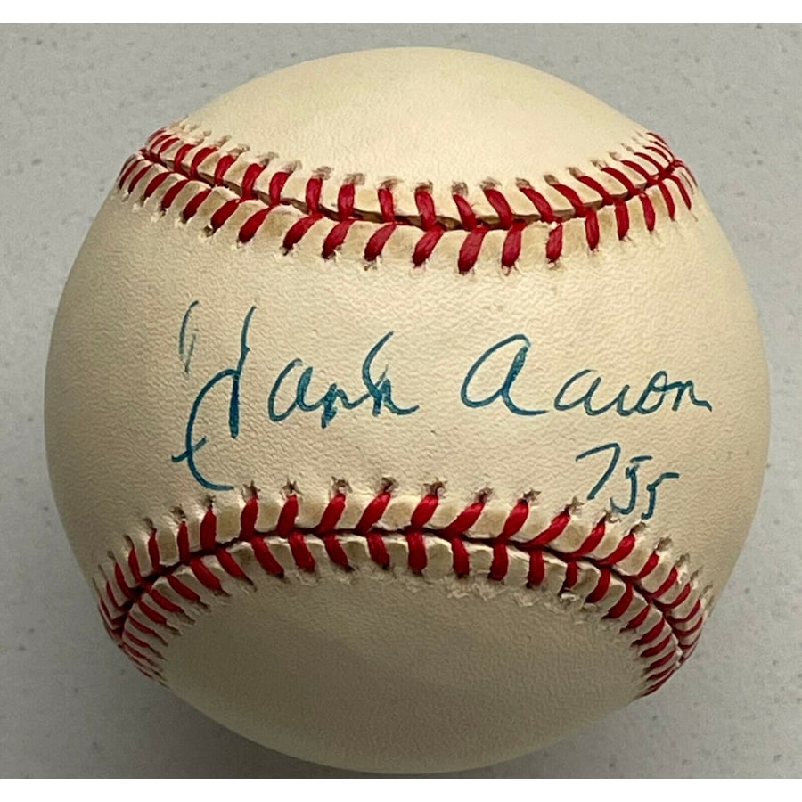 Hank Aaron signed baseball