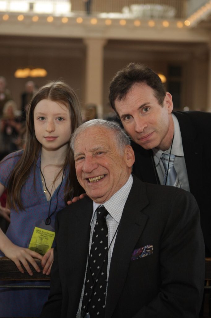Nicky, Stephanie and Mel Brooks