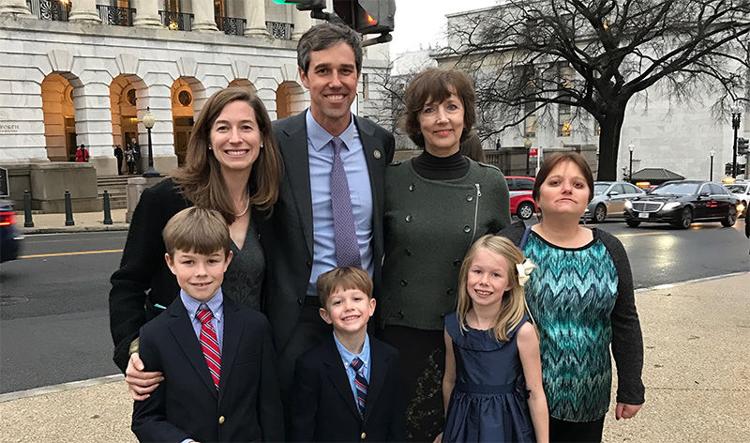 Beto O'Rourke and family