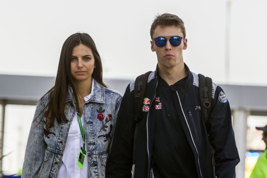 Daniil Kvyat and Kelly Piquet