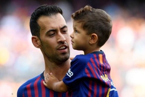 Sergio Busquets and Enzo Busquets