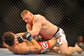 How many times did Brock Lesnar fight Frank Mir?