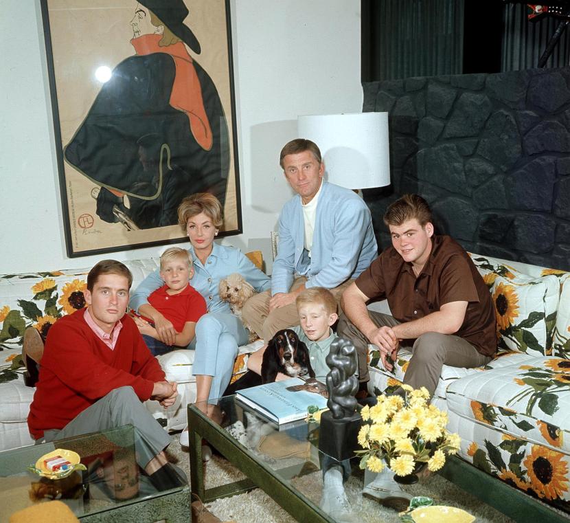 Kirk Douglas and family