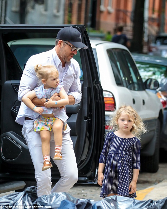 Ryan Reynolds and daughter, Inez and James