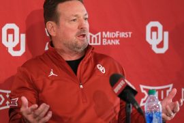 Who coached Oklahoma in the Alamo Bowl?
