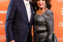 How did Joan Collins Meet Percy Gibson? What does Percy Gibson do for a living?