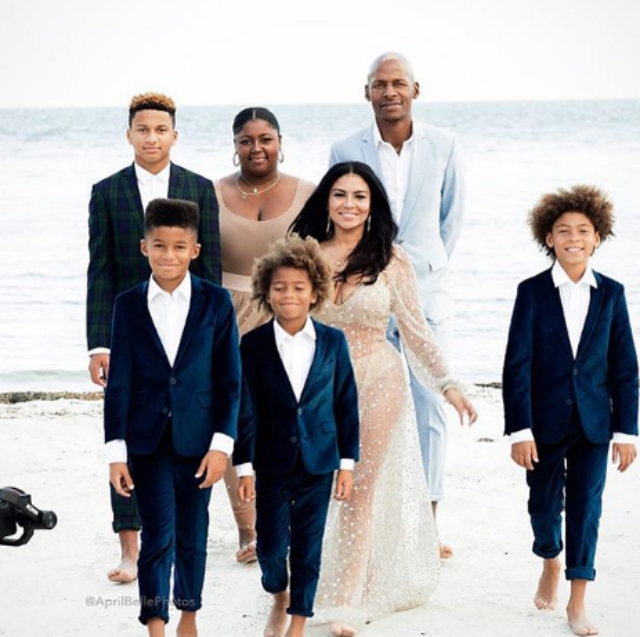Ray Allen and his children