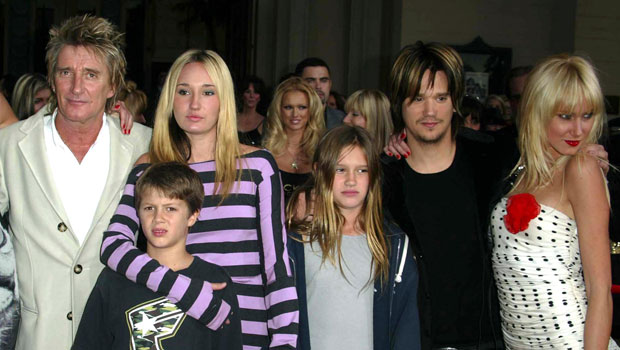 Rod Stewart and his family