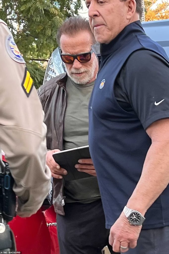 Arnold Schwarzenegger accident scene