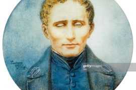 How did Louis Braille go blind? When did Louis Braille lost his eyesight? What did Louis Braille poke his eye with?