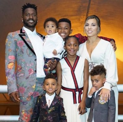 Antonio Brown and his family