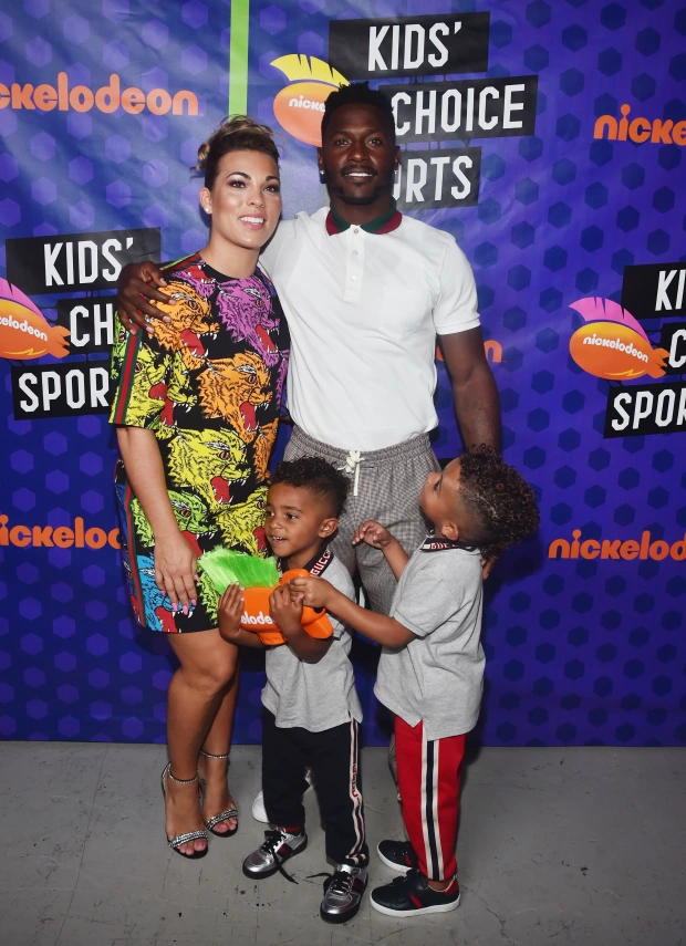 Antonio Brown and his family