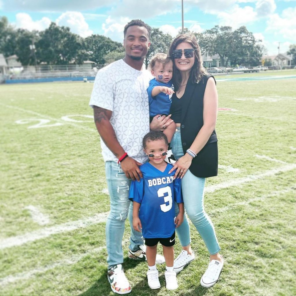 Elijah Mitchell, Jasmine LeJeune and their sons