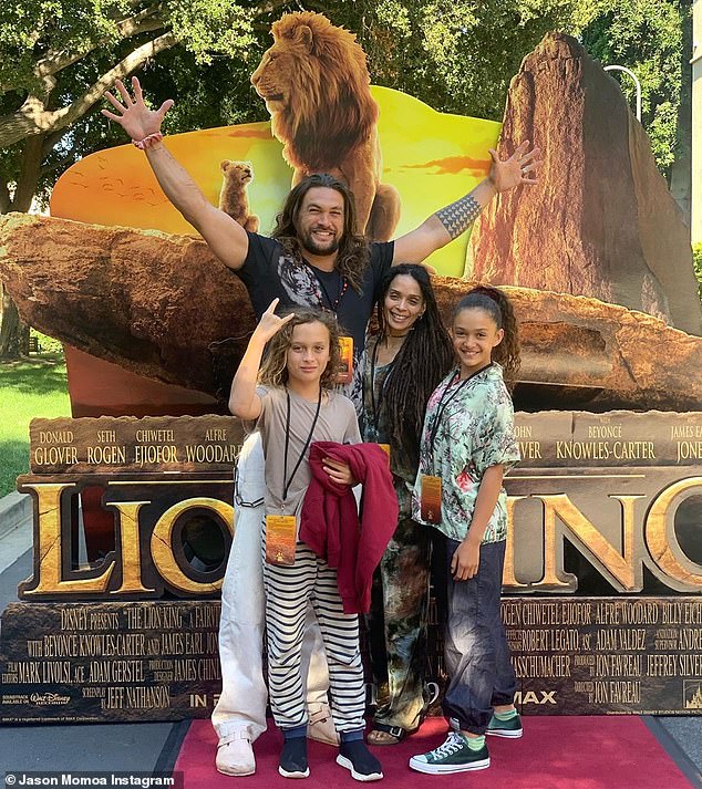 Jason Momoa and his family