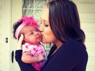 Jordan Cashmyer and her daughter Genevive Shae Taylor