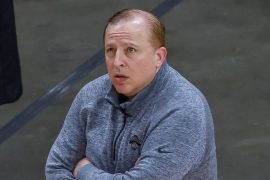 How many career wins does Tom Thibodeau have? How do you pronounce Tom Thibodeau?
