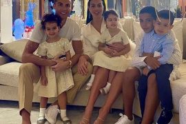 Cristiano Ronaldo and his children
