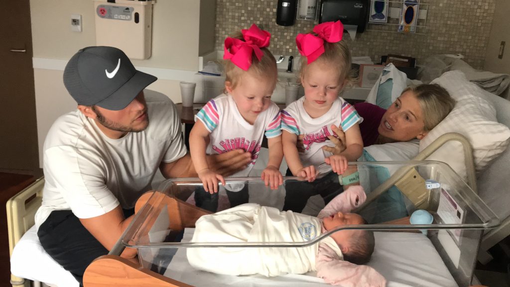 Matthew Stafford and his family