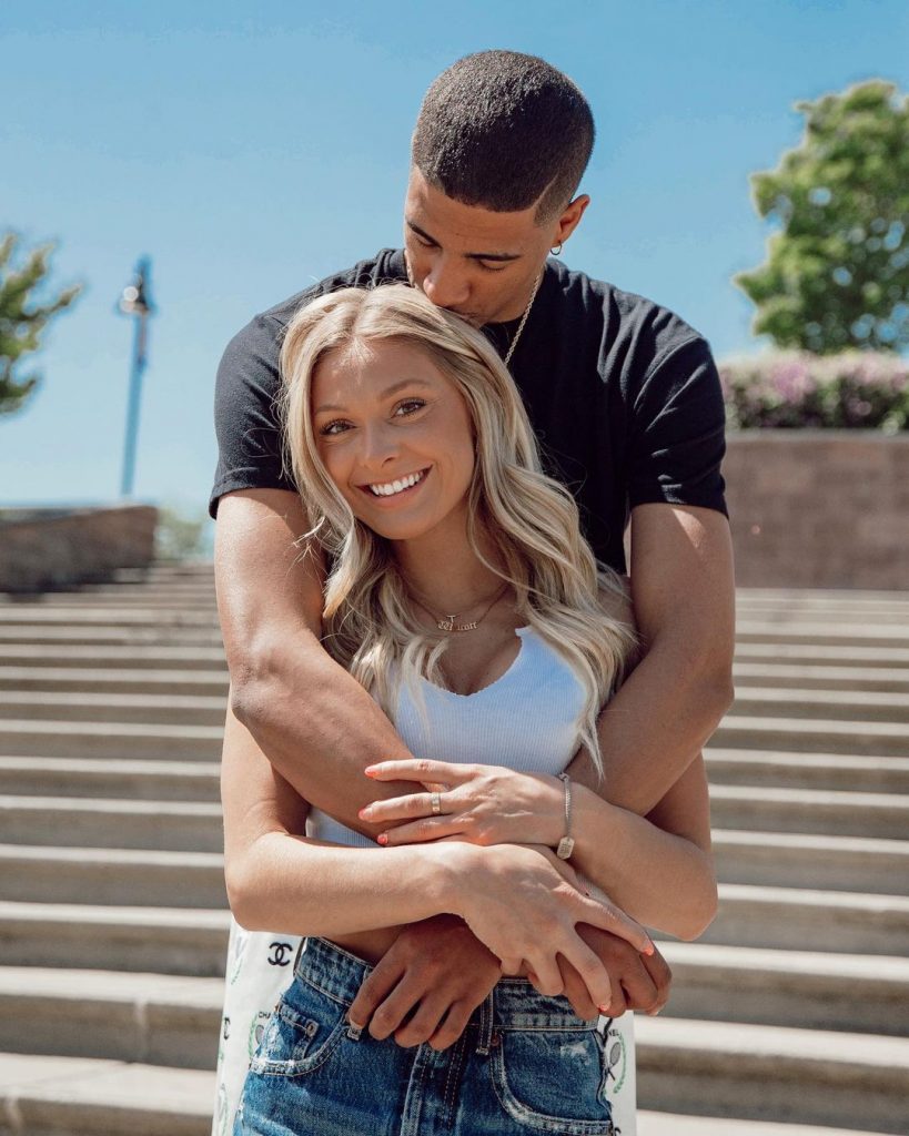 Tyrese Haliburton and Jade Jones