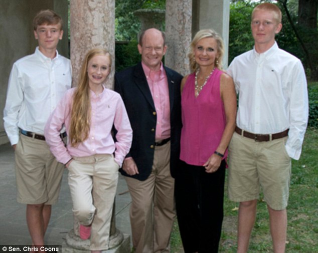Chris Coons and his family