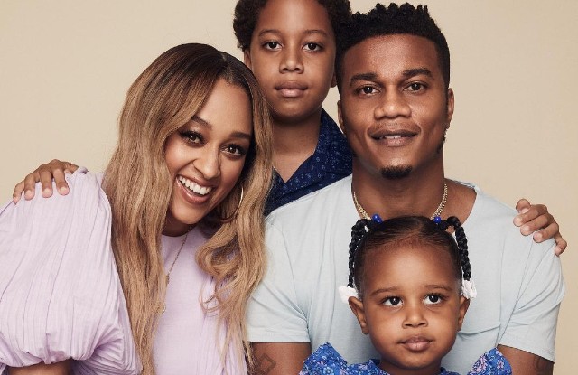 Tia Mowry, Cory Hardrict and their children