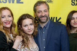 Is that Leslie Mann’s real daughter in the Jergens commercial? Are Leslie Mann daughters in This is 40?