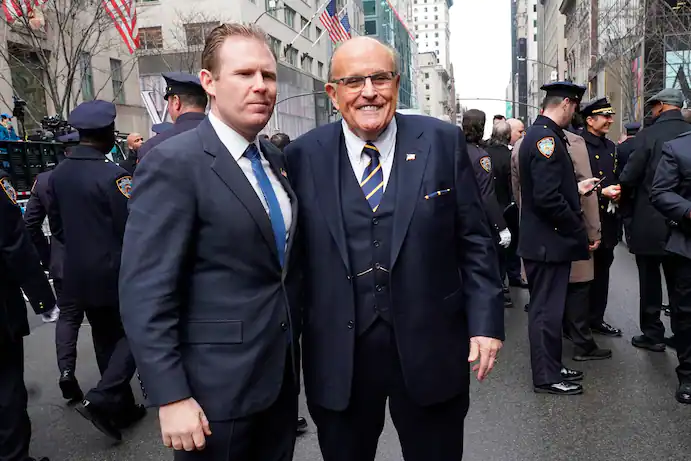 Andrew Giuliani and Rudy Giuliani