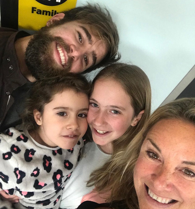 Tamzin Outhwaite and her family