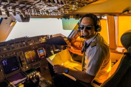 What airline does Captain Joe Fly for?