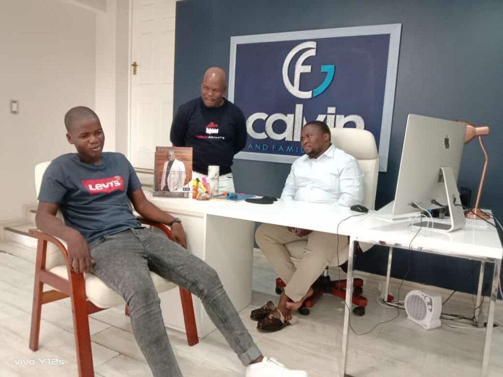 Dumisani Ngobese being offered a job
