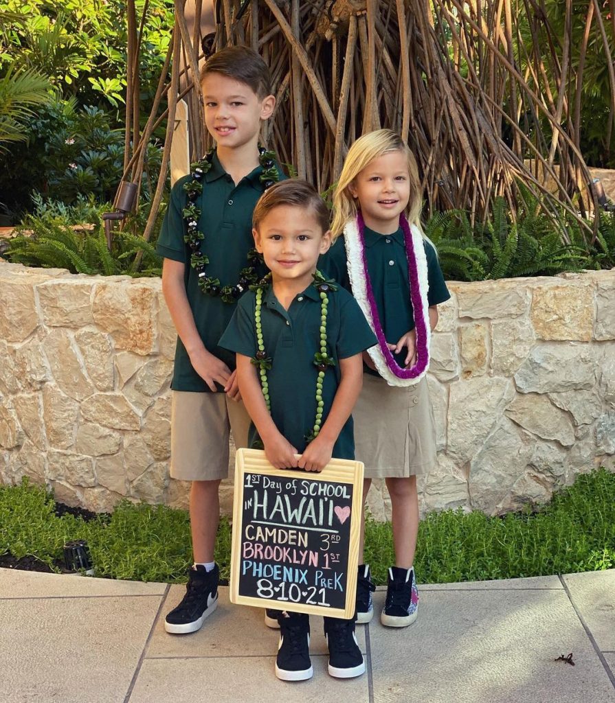 Phoenix Robert Lachey, Camden John Lachey, and Brooklyn Elisabeth.