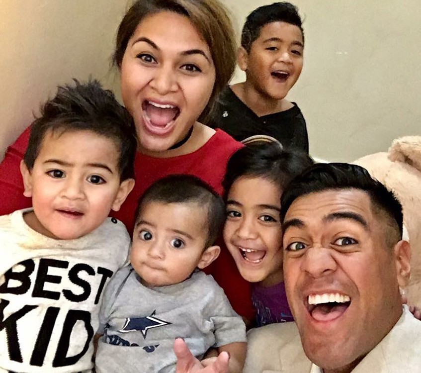 Tony Finau and his family