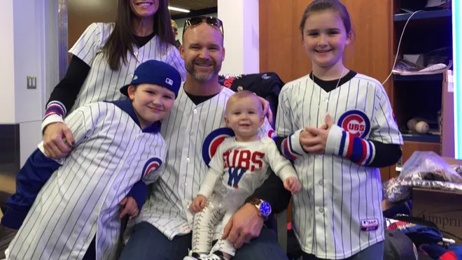 David Ross and his family