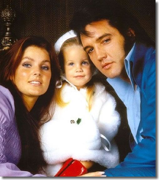 Lisa Marie Presley, Priscilla Presley and Elvis Presley