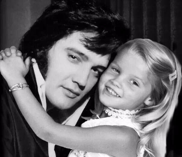 Lisa Marie Presley and Elvis Presley