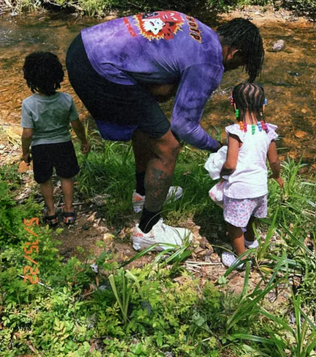 Jaylon Ferguson and his children