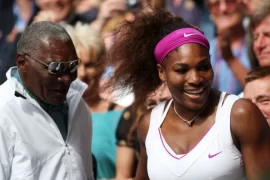 Why did Serena Williams dad not attend her wedding?