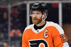 How many career goals does Claude Giroux have?